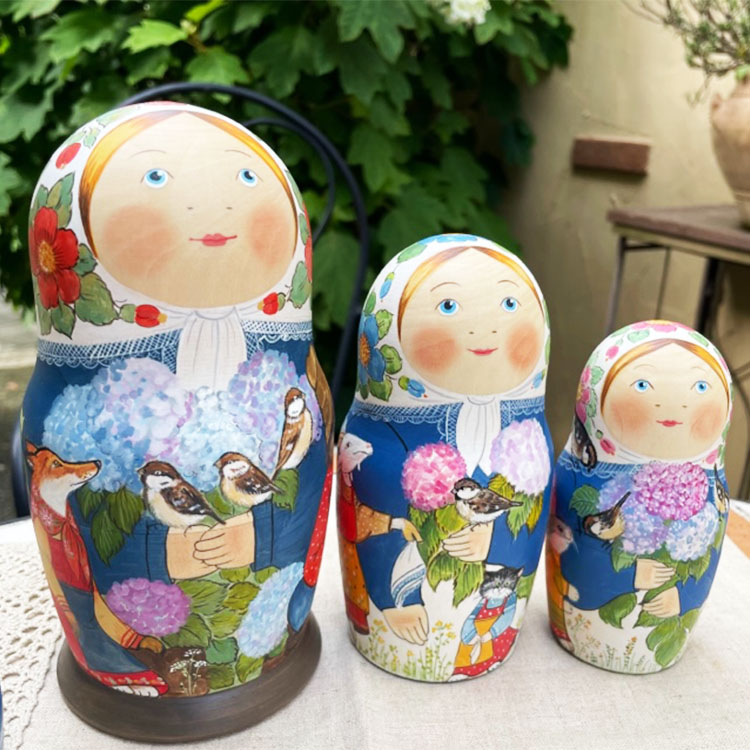 ロシア雑貨店マリンカ / タチアナ・ボボワ作 マトリョーシカtb130-7p