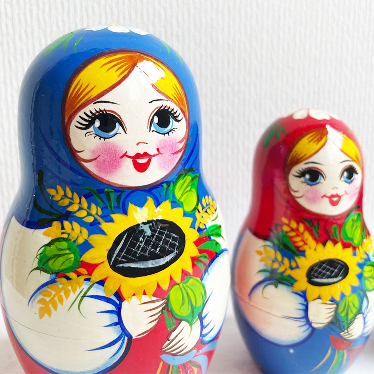 ロシア雑貨店マリンカ ノリーンスク産 マトリョーシカ N006 6p