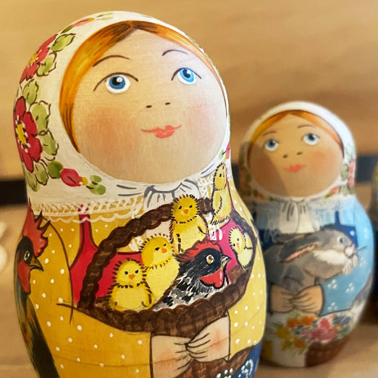 ロシア雑貨☆着物マトリョーシ(5P)タチアナ・ボボワ作 ネコ pn-jambi.go.id