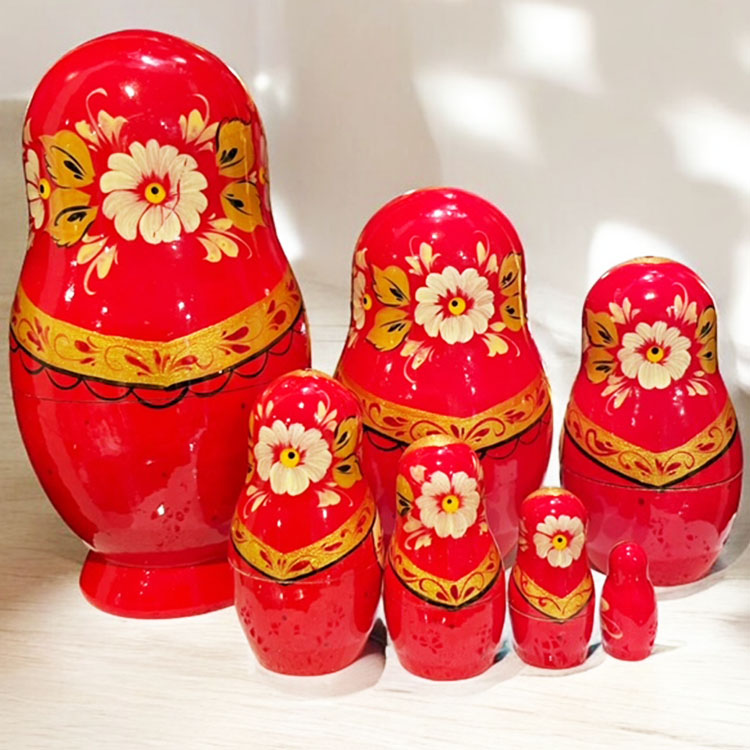 レア❗️ソビエト時代アンティークキーロフマトリョーシカ6組、長期