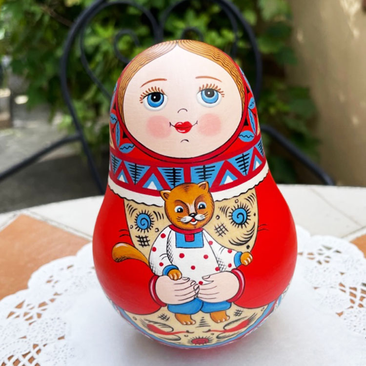 ロシア雑貨☆マトリョーシカSpring(5P)H18cm オリガ作